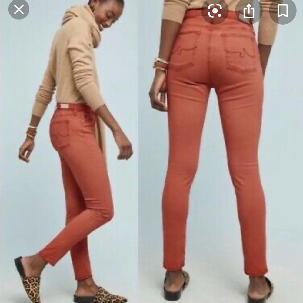 AG High arise Sateen Skinny Ankle
